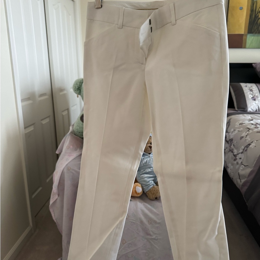 Theory Women's Cream Straight Leg Pants